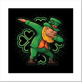 Dabbing Leprechaun Funny Dab St Patricks Day Posters and Art